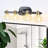 Vintage Style Wall Sconce With 4 Lights, Clear Crystal Shades, Matte Black & Golden, Bathroom Corridor, High Brightness, Simple Install 4- Crystal, Iron Finish, Retro Hallway , Energy Efficient, To