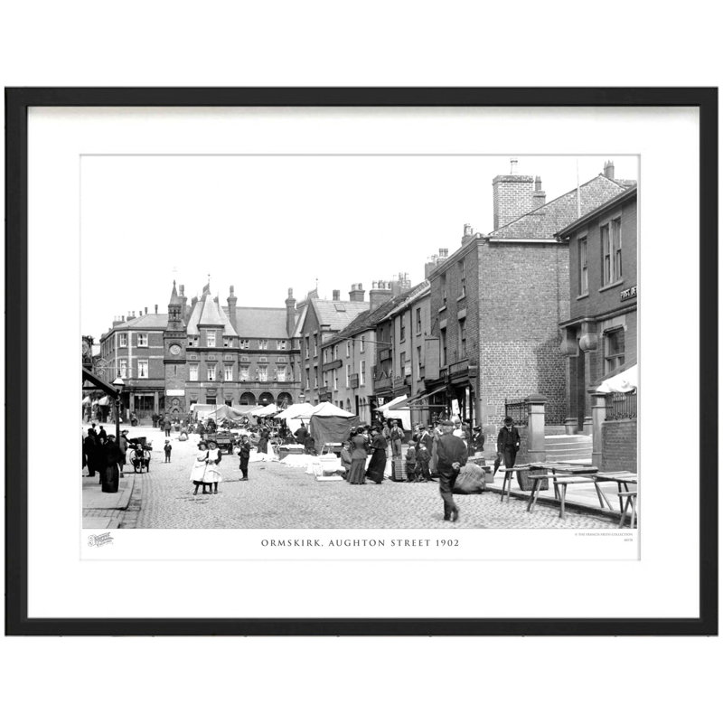 Ormskirk, Aughton Street 1902 - Single Picture Frame Print, 45cm H x 60cm W x 2.3cm D