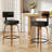 Chic Swivel Leather Upholstered Bar Stool For Ultimate Comfort And Style-647653561-647653543