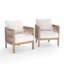 Chaise d'extérieur 2 pièces en bois massif