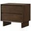 Table de chevet 2 tiroirs brun chaud