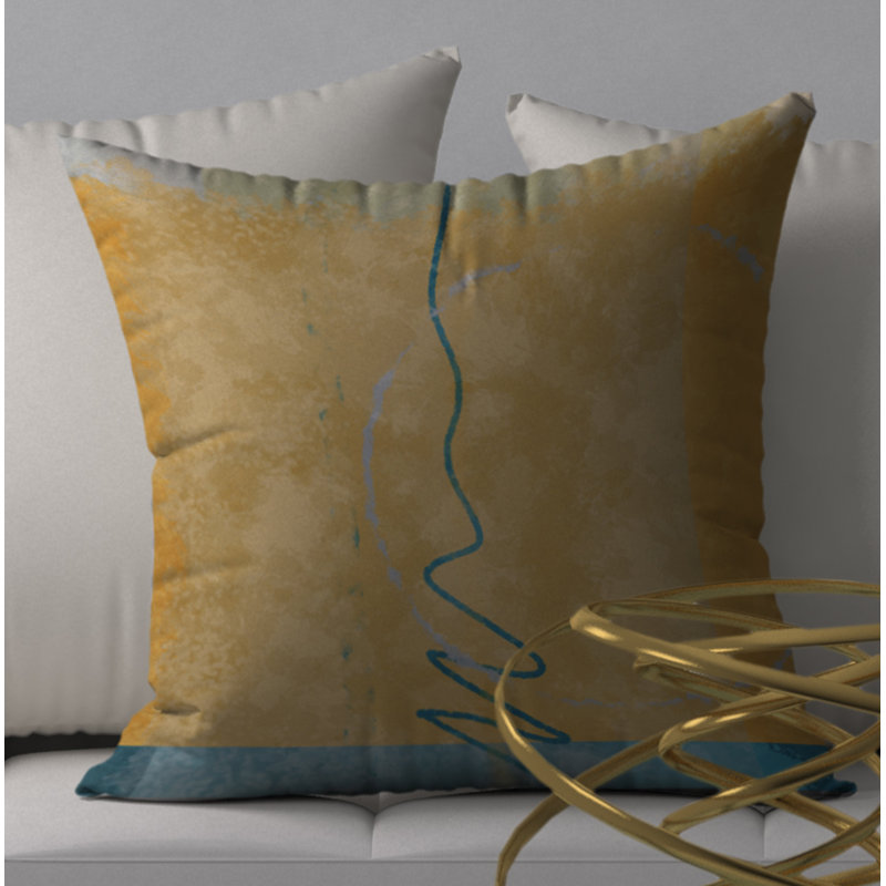 Housse de coussin décorative carrée à énergie élégante, 20 po x 20 po