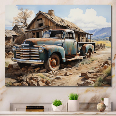 Farm Pickup Truck Elegance - Pickup Truck Canvas Art