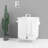 Large Capacity 110L Laundry Hamper With Lid, 2 White Cloth Basket For Clothes & Storage, Lid And Cards,