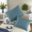 Ensemble de literie réversible simple / simple TG bleu sarcelle, courtepointe en microfibre de style maison de campagne