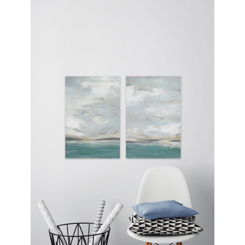 « mer mousse vista diptych », ensemble de 2 reproductions sur toiles, H 60 po x l 40po x P 1,5 po