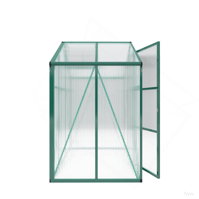 Newly Marketed 6X4 FT Gain Height Windproof Aluminum Greenhouse Polycarbonate Greenhouse  Heavy Duty Walk-In Greenhouses For Outdoor Backyard In All Season