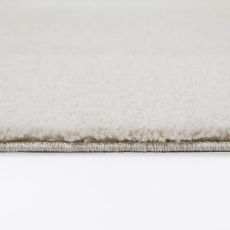 Paleczny Beige/Cream Modern Minimalist Area Rug, Rectangle 5'3" x 7'