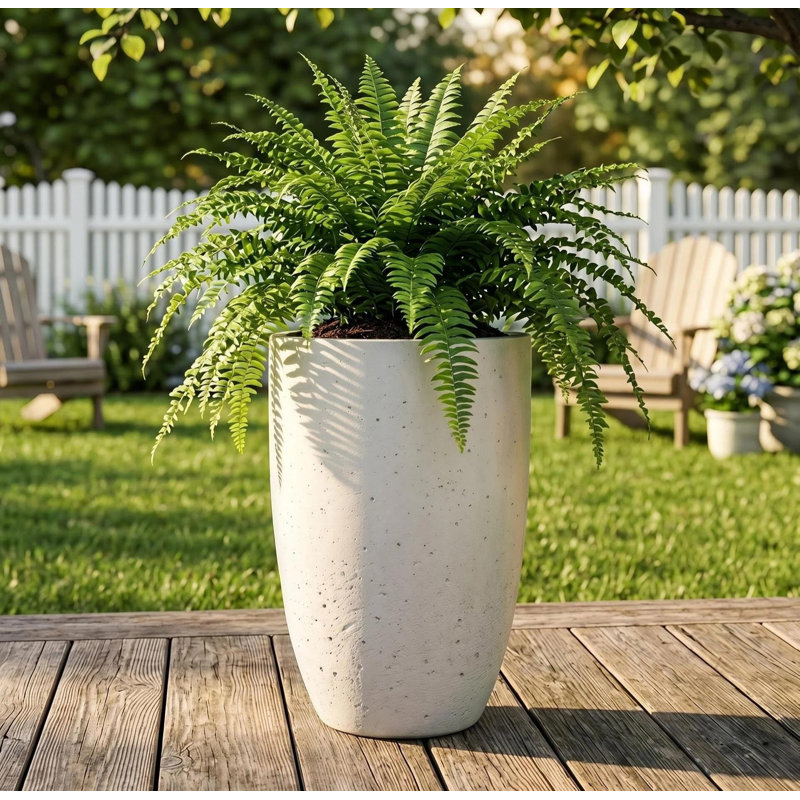 Pots à fleurs blancs avec trou de drainage 15,5 po x l 23 po Mlotall, 23" H x 15.1" W x 15.1" D, White