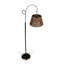 Lampe sur pied arquée de style bambou Kai