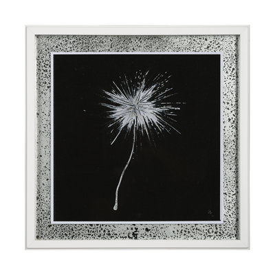 Flora II a Hand Embelished Textured Framed Art Print Matted under Glass