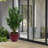 Of 3 Red Ceramic Planters For Different Settings, Contemporary Style With Glossy Finish, Weather , Built-In Drainage Root Growth, 14.89" L W 12.74" H, 47.56 Lbs In Bean Paste Red, Modern Various-734830752