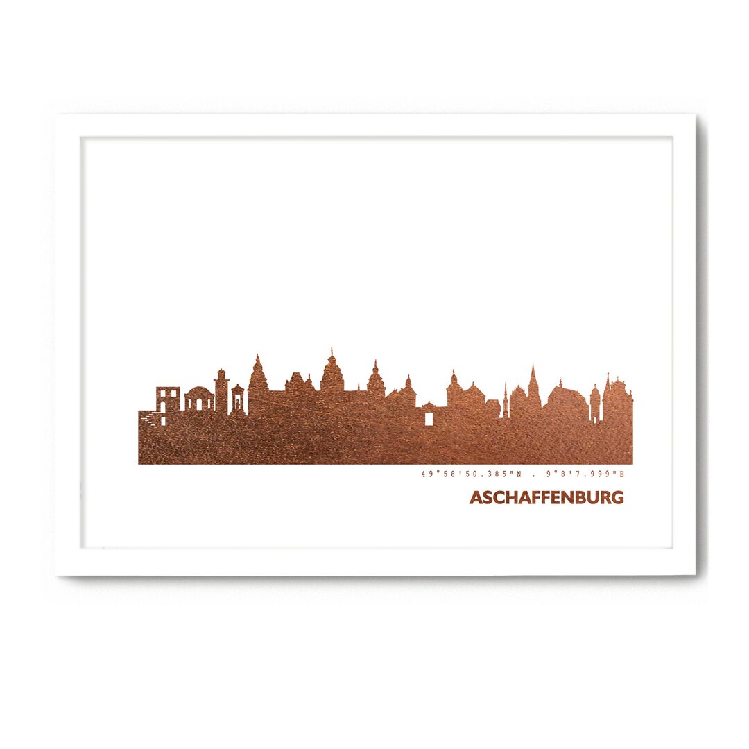 Gerahmtes Poster Aschaffenburg Skyline