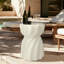 Aubria Concrete Top Drum Round Side Table