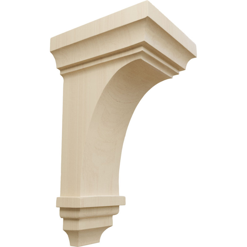 Corbeau Jefferson H 6 po x l 3 1/2 po x P 3 3/4 po, Chêne clair, H 12 po x l 6 po x P 6,75 po