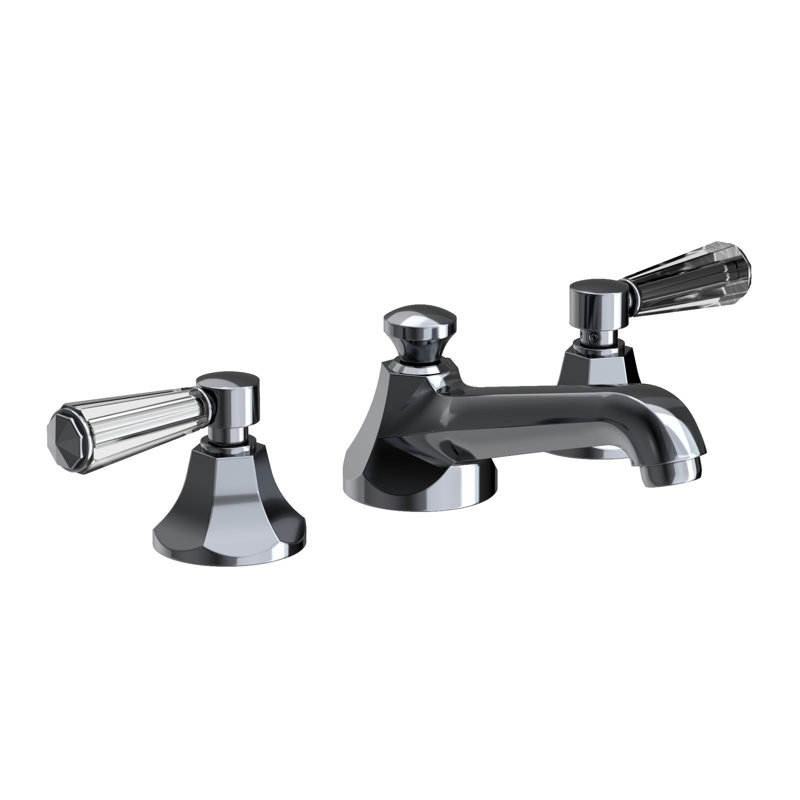 Metropole Widespread Bathroom Faucet with Drain Asssembly, Midnight Chrome