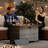 24"H × 44"W Propane Gas Fire Pit Patio Table with Stainless Steel Burner and Tempered Glass - Durable Outdoor Dual Purpose Design (Propane Tank Not Included)-540343120