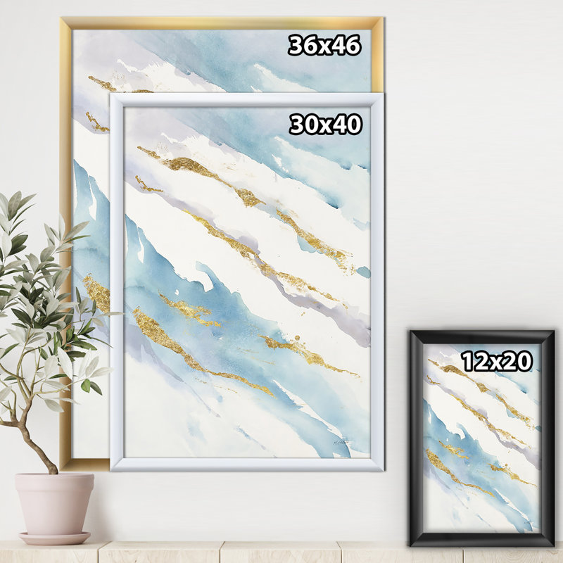 « abstract dérivation v2 »-impression sur toile, H 46 po x l 36 po x P 1,5 po, Cadre doré