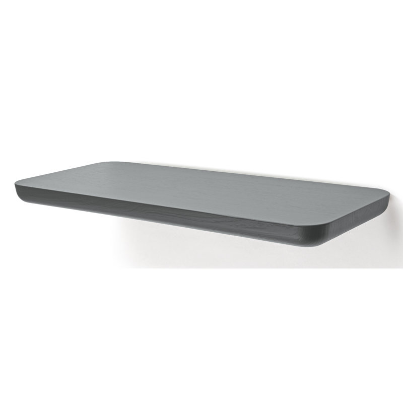 Acrocoro Ash Solid Wood Floating Shelf, 2.8cm H x 34cm W x 16cm D, Grey