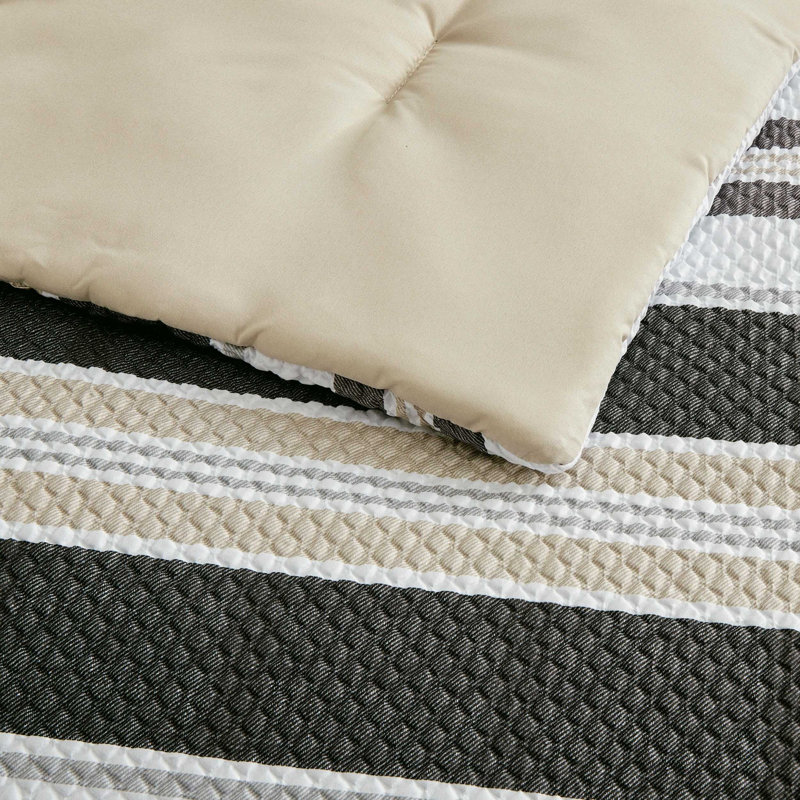 Ensemble de lit 8 pièces Nautica Prospect Harbor Gray, Édredon grand + 7 articles supplémentaires