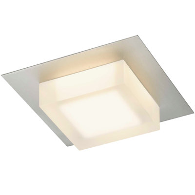 8 Inch Square Flush Mount Led, Energy - Smart Lighting Solution, 750 Lumens From 15W 3 Color Temperature Choices  3000K/4000K/5000K , Dimmable With Compatible Dimmers, Etched Acrylic Diffuser For
