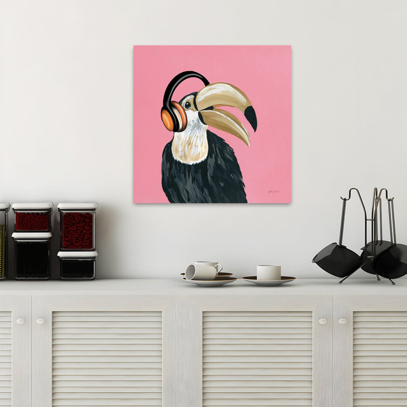 Wild I Sq, art fantaisiste tropical, H 18 po x l 18 po