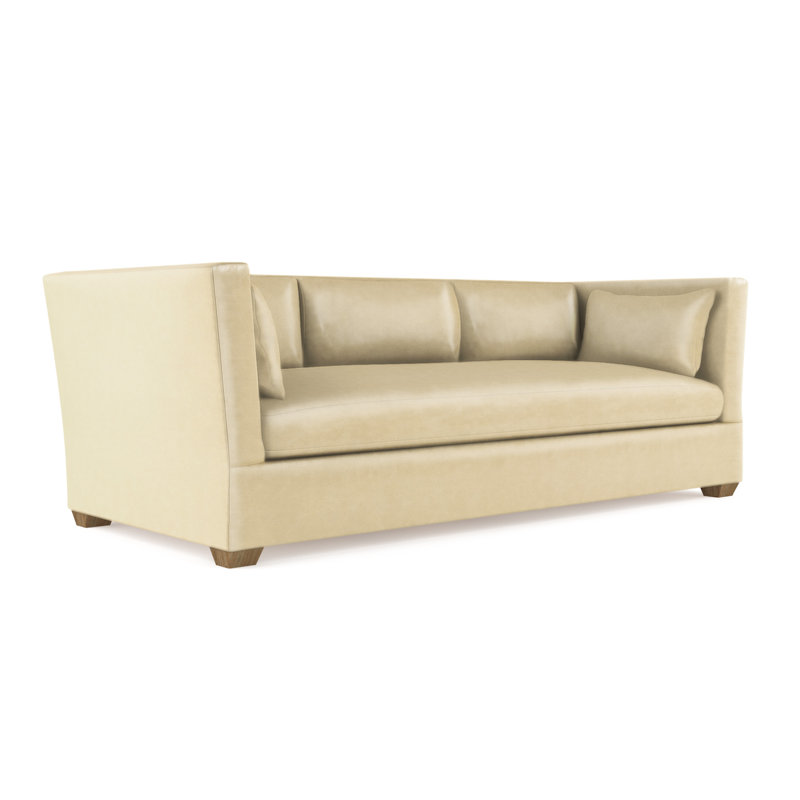 Canapé Rivington, H 31 po x l 96 po x P 37 po, Cuir rétro huître, Ébène