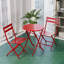 Ensemble bistro 3 pièces de table ronde pliable et chaises, ensemble de conversation de patio et ensemble de conversation-1090946484