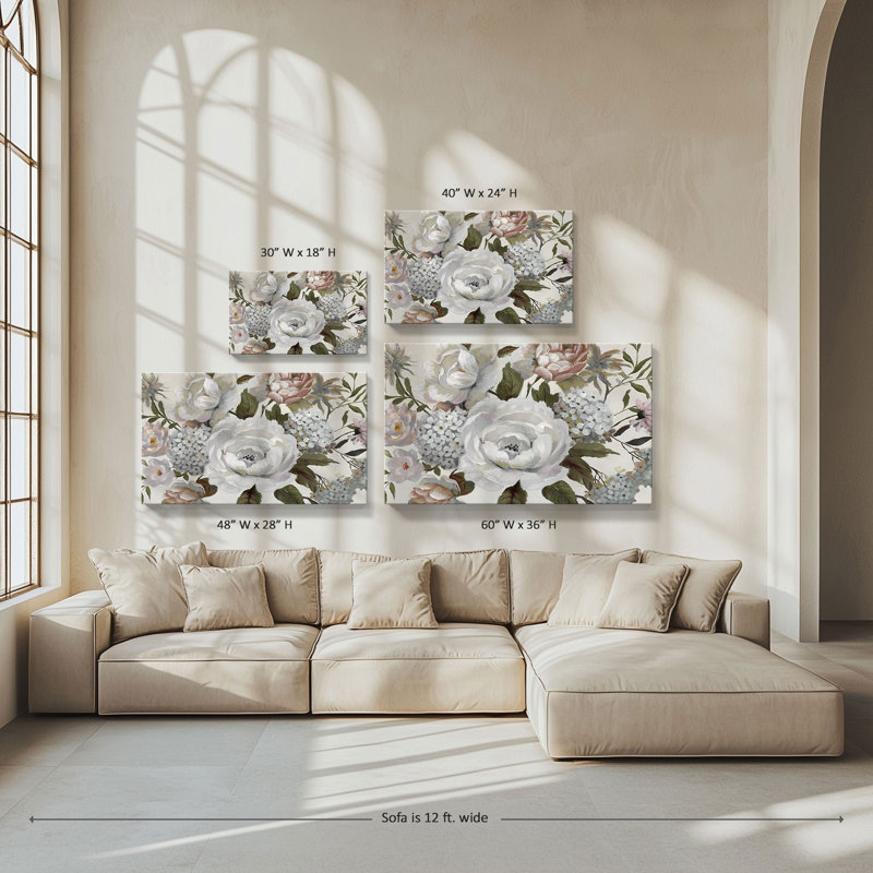 "Neutral Beauties" par Nan, reproduction sur toile, H 28 po x l 48 po x P 1,5 po