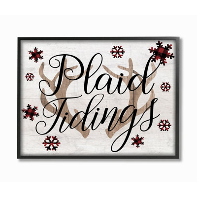" Plaid Tidings Antlers "