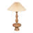 Zoalie Resin Table Lamp with Pleated Shade
