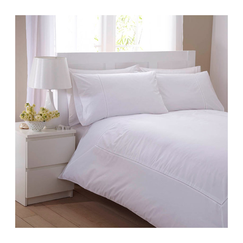 Laura Oxford Pillowcase by Charlotte Thomas, White