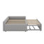 Lit de jour double rembourré en L avec lit gigogne escamotable double-759341287