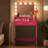Vanity Desk With Mirror And Lights, Dressing Table With Large Drawer, 2 Level Storage Dresser & 3 Lighting Modes Adjustable Brightness, Suitable For Bedroom-56337560
