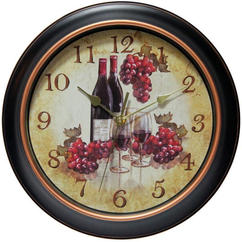 Howa Round Plastic Wall Clock 12 Inches