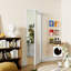 Porte intérieure - 1 plaque de porte en panneau de fibres à densité moyenne blanche avec cadre pré-suspendu (porte et cadre livrés séparément)-108995390-108995387