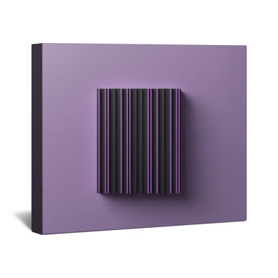 Black Purple Striped Rectangular Canvas Gallery Wrap in Many Sizes