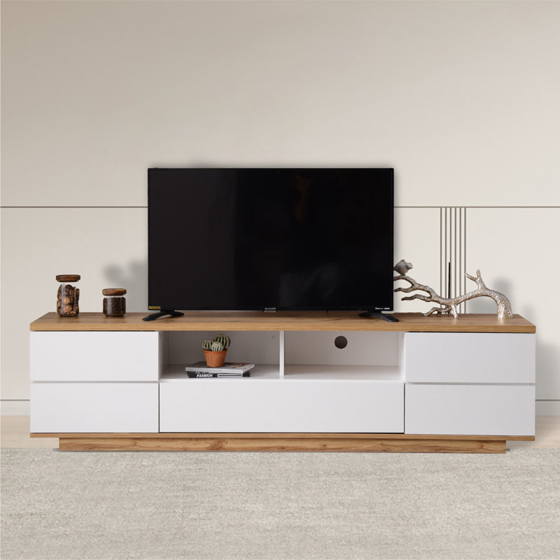 Hasiel Unfinished TV Stand for TVs up to 78", White