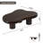 39.5" Modern Free Form Irregular Cloud Shaped White Coffee Table With 3 Legs For Living Room&Bedroom-156374080
