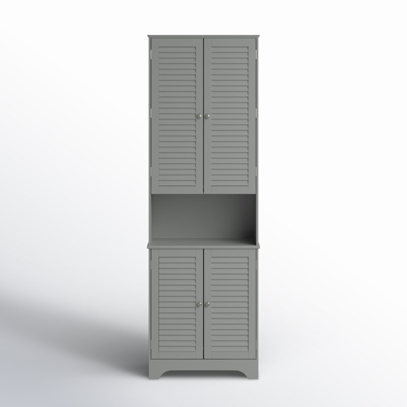 Armoire à linge autoportante Ajeta, Gris