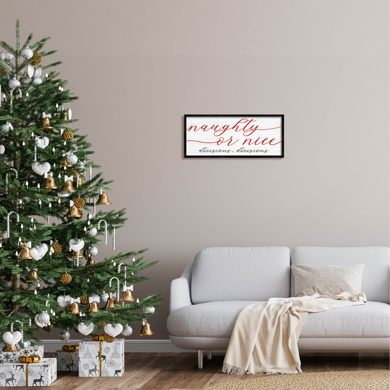 Naught Or Nice Decisions at-273, Giclée encadrée noir minuit, H 10 po x l 24 po x P 1,5 po