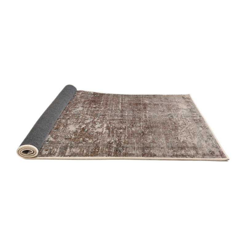Tapis beige/gris traditionnel, Rond 3 pi