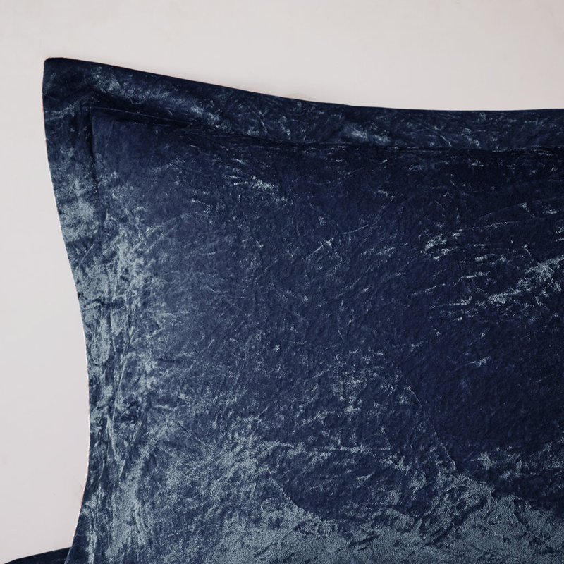 Édredon en velours bleu marine pour lit double / grand lit, grand, doux et élégant de luxe bleu marine, courtepointe, chaud
