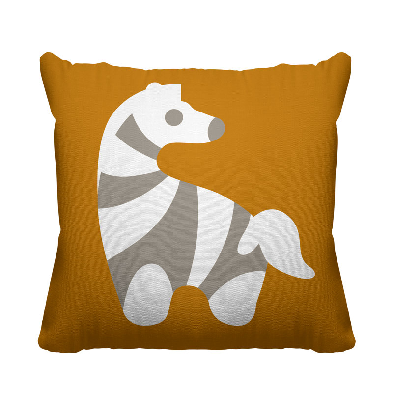 Coussin décoratif Simbi, L 15 po x H 15 po, Mandarine
