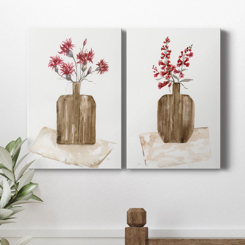 Simply Country I - Ensemble de 2 peintures, H 60 po x l 80 po x P 2 po, Toile tendue