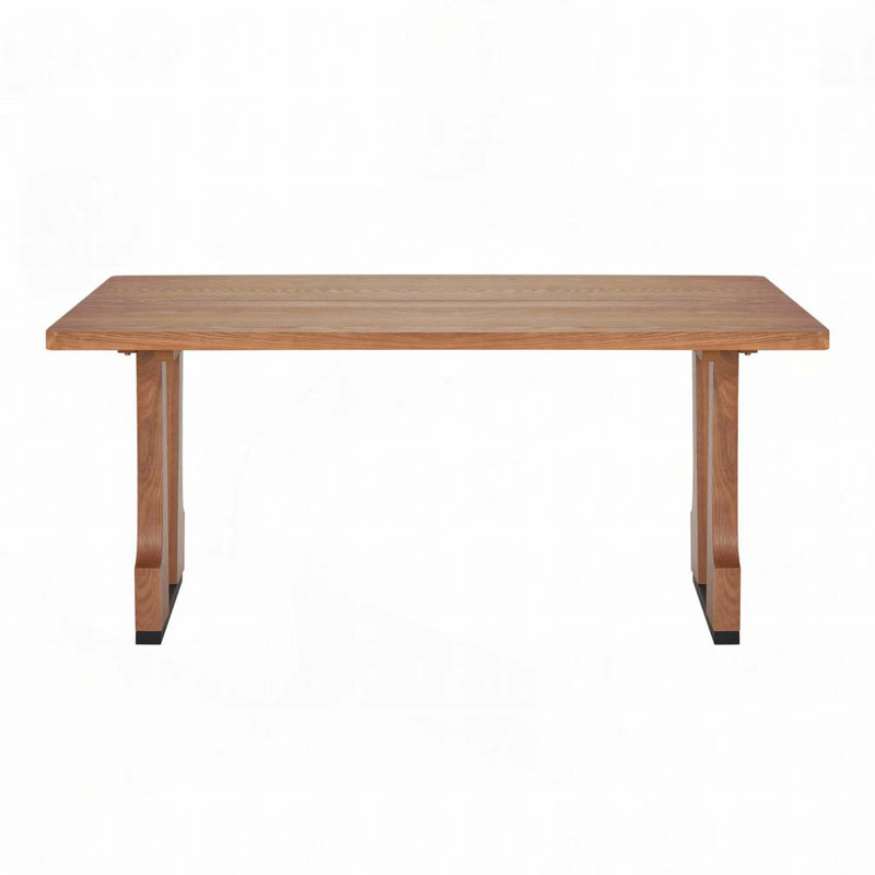 Case 63" Rectangular Dining Table With Solid Wood Legs, Natural