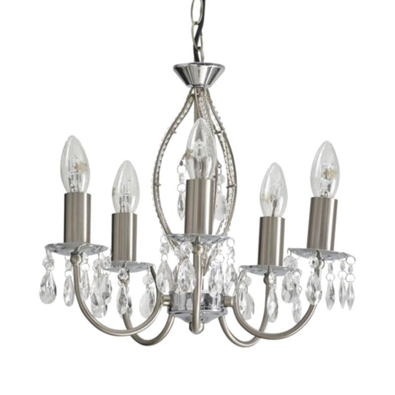 Timpson 5 - Light Candle Style Chandelier