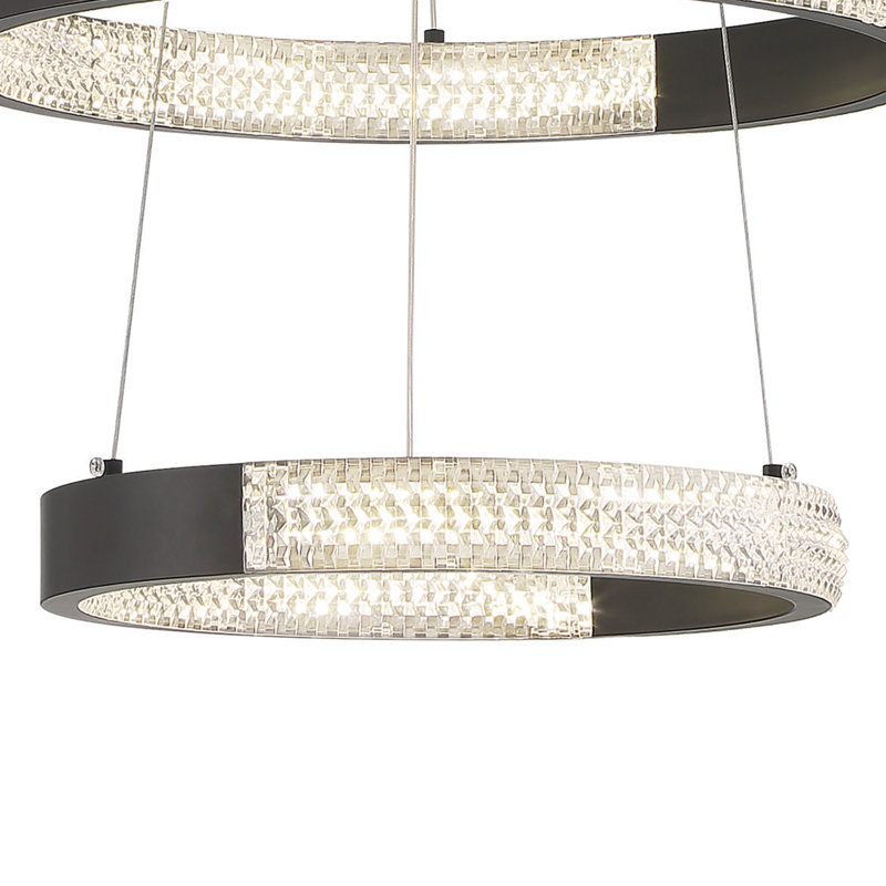 Knuth 3 - Light LED Chandelier, Black
