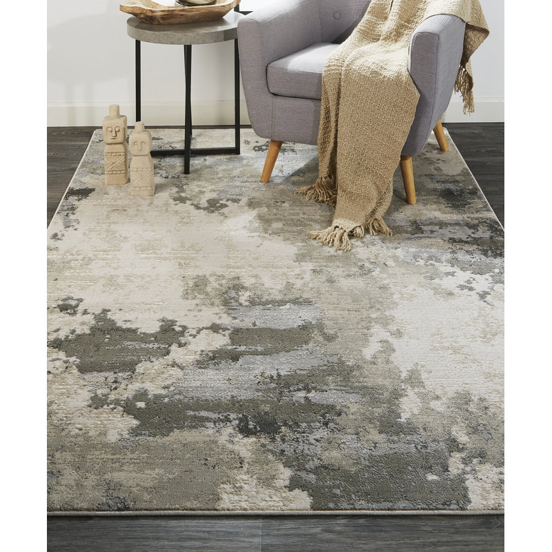 Performance Abstract Indoor Rug, Rectangle 1'8" x 2'10"