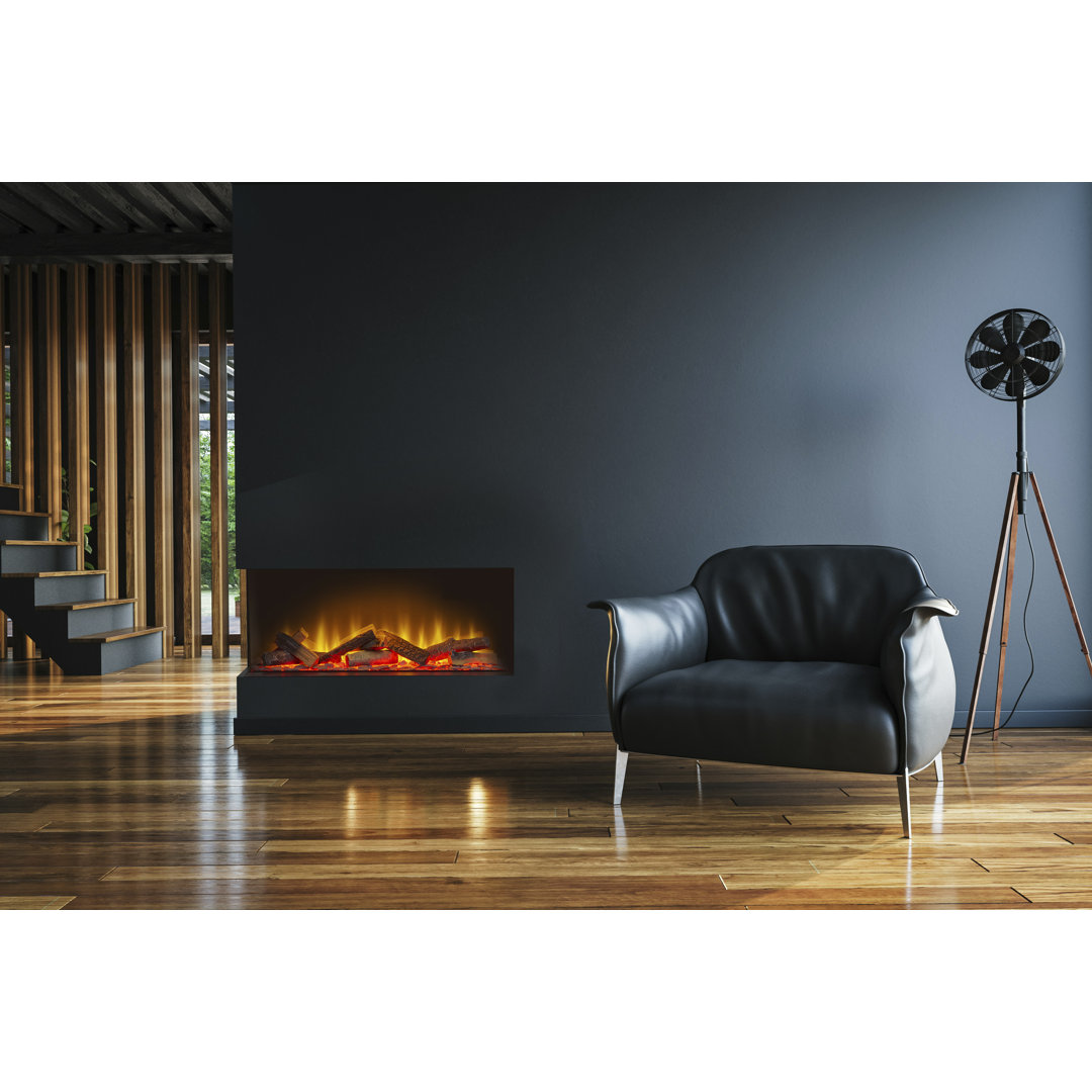 Adena Belfry Heating Black Electric Fireplace with 6824 BTU